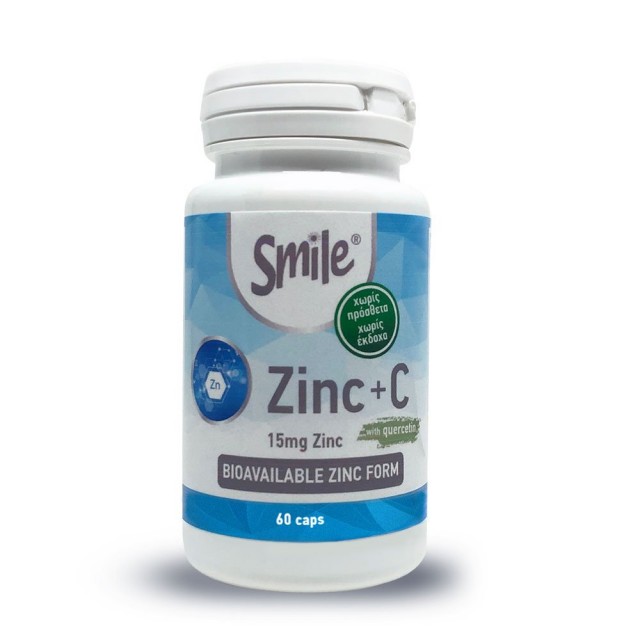 SMILE ZINC 15mg + C 500mg + QUERCETIN 50mg, 60 Caps